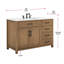 Meuble-lavabo simple 42 po avec plateau en marbre d'ingénierie Shamar-599041468