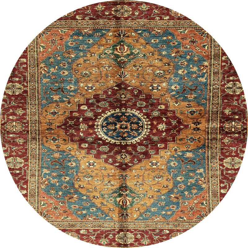 Abstract Indoor Rug, Round 5'