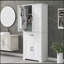 Armoire de salle de bain polyvalente avec plusieurs compartiments et tablettes réglables pour un rangement optimal-612500043