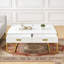 Table basse moderne blanche à 4 tiroirs-49785413