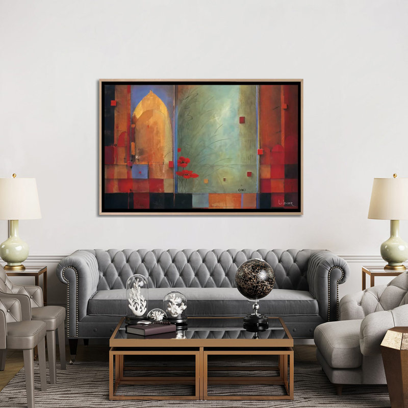 'Passage to India' by Don Li-Leger - Graphic Art Print on Canvas, 45.72 cm H x 66.04 cm W x 4.445 cm D, Oak
