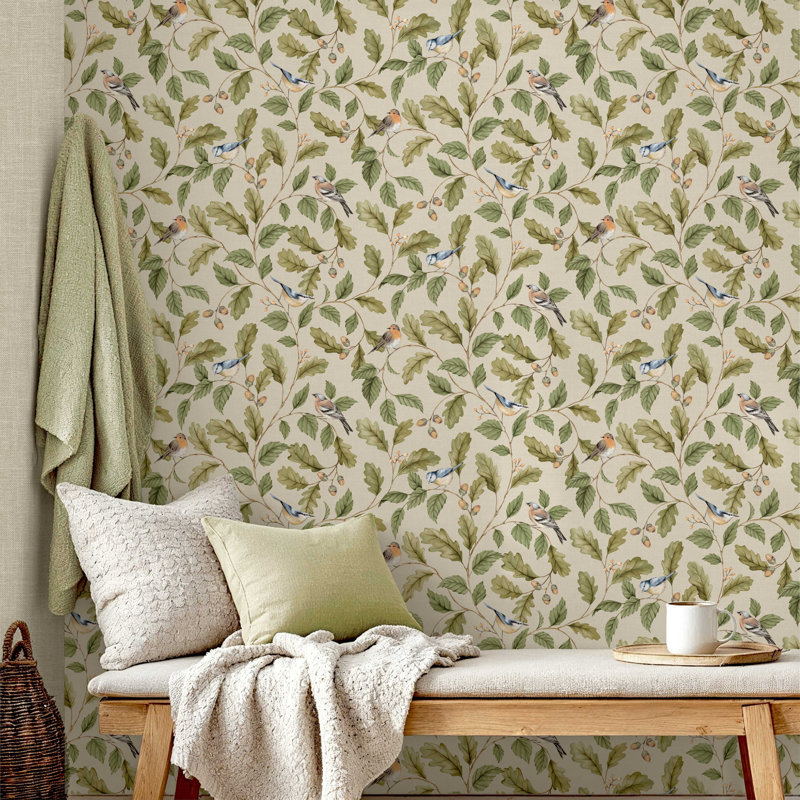Oakleigh Trail Luxury Textured Wallpaper, Natural