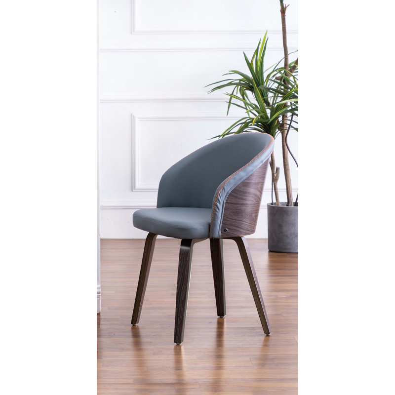 Chaise avec accoudoirs grise