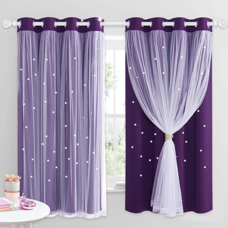 Blackout Curtain Pair, Purple