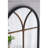 23.5X74.5" Arched Floor Mirror With Black And Gold Windowpane Design