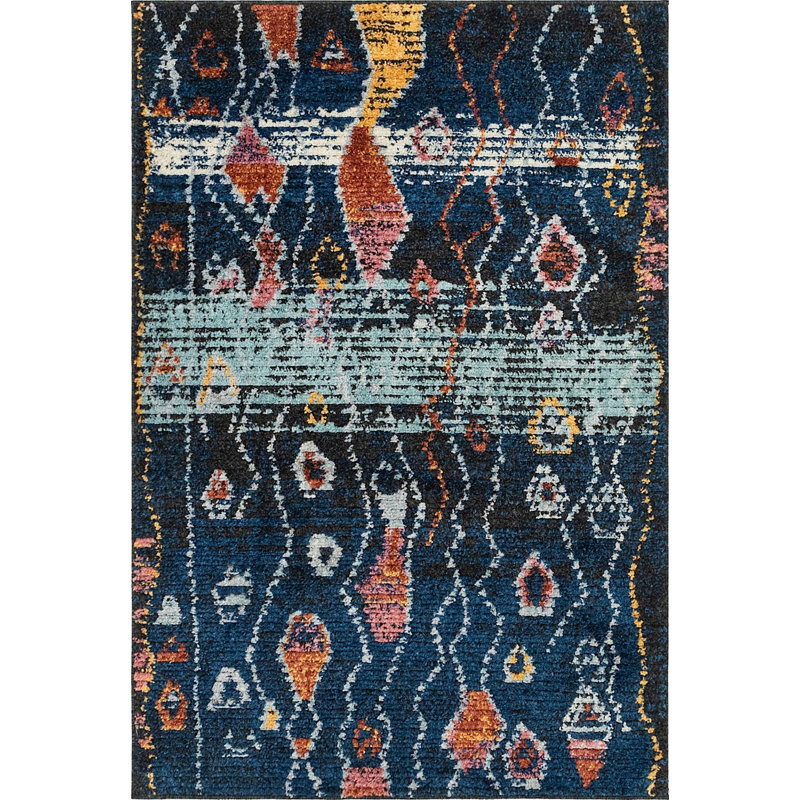 Victorville Abstract Indoor Rug, Rectangle 4' x 6'