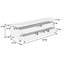 Contemporary Living Furniture Repose-pieds avec rangement et tiroir sous le siège gris 1pc-1046525437