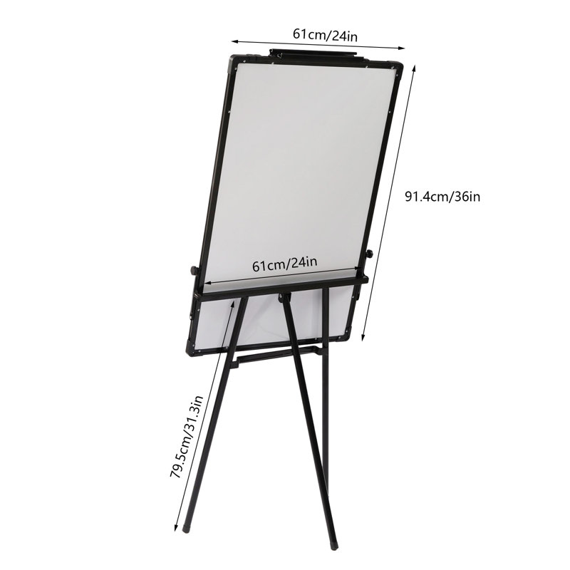 24" x 36" Height Adjustable Tripod White Board