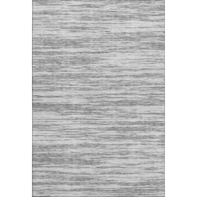 Premium Machine Washable Prisco Gray Rug, Rectangle 3' x 5'
