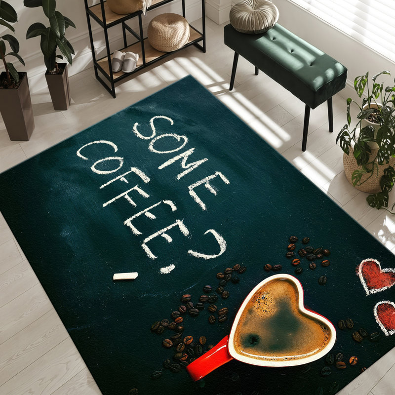 Large Abstract Design Printed Rug With Soft Pile for Adding a Touch of Artistic Sophistication to Your Living Spaces