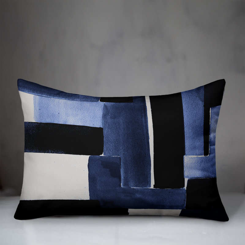 Dulzaides Outdoor Rectangular Pillow Cover & Insert, Blue