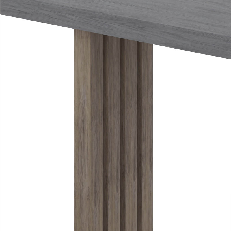 Modern Console Table, Geometric Legs, Entryway Hallway Sofa Table, Grey