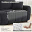 Canapé modulaire en L modulaire avec repose-pieds, siège très large de 110 po, tissu bouclé et combinaison libre-985120751