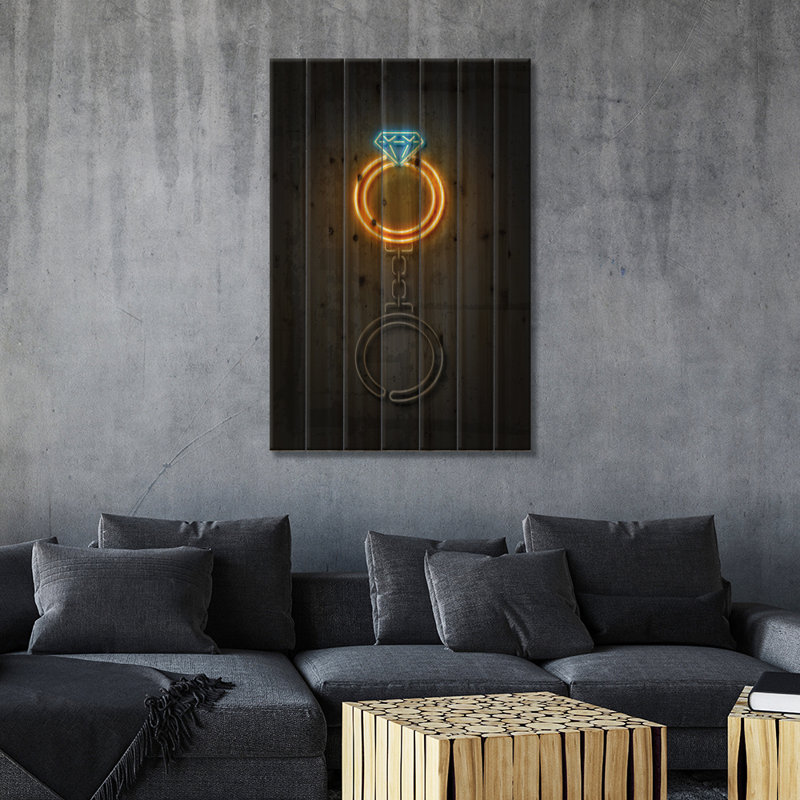 Diamond Ring - Unframed Print on Wood, 26" H x 18" W x 1.5" D