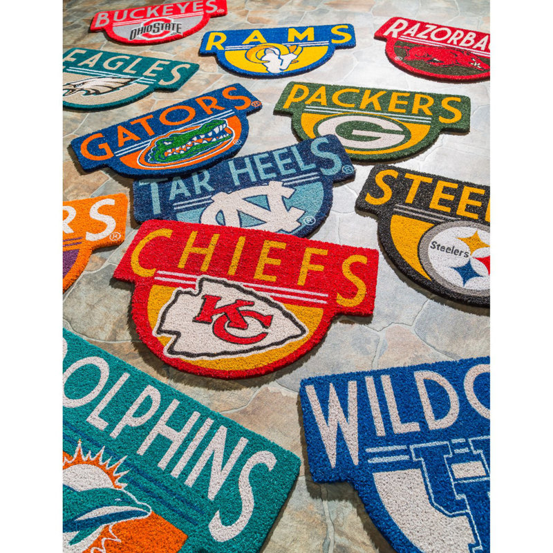 NFL Shaped Coir Outdoor Welcome Mat,  Chiefs