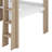 FUll Size Loft Bed With Storage Shelves, Clothes Rails, Desk-1297339198