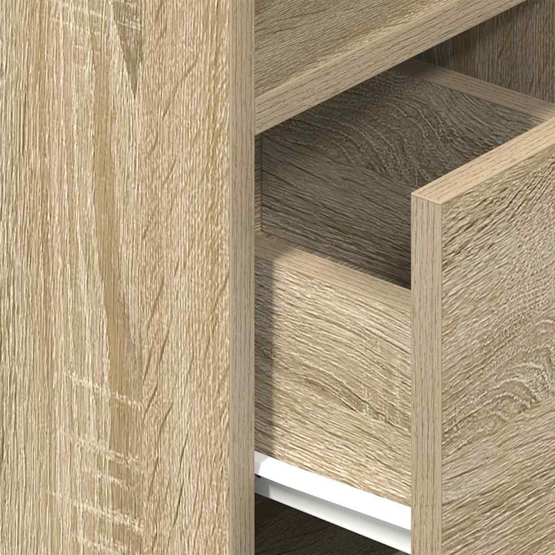 Rozario 25cm W Manufactured Wood Bedside Table, 2, Sonoma Oak
