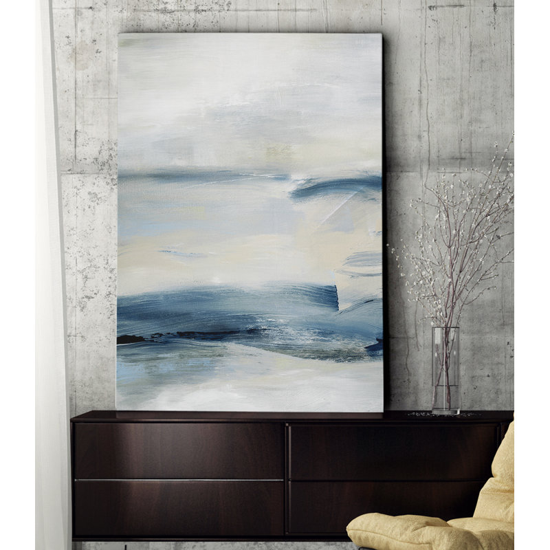 «Drifting Tides I», reproduction de peinture à l'huile sur toile tendue, H 30 po x l 40 po x P 1,5 po