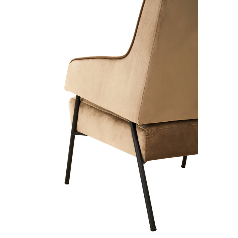 Velvet Club Chair, Orange