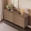 Commode à 6 tiroirs avec glissières à fermeture automatique, poignées en cuivre et métal pour un rangement sécuritaire et élégant-126596485