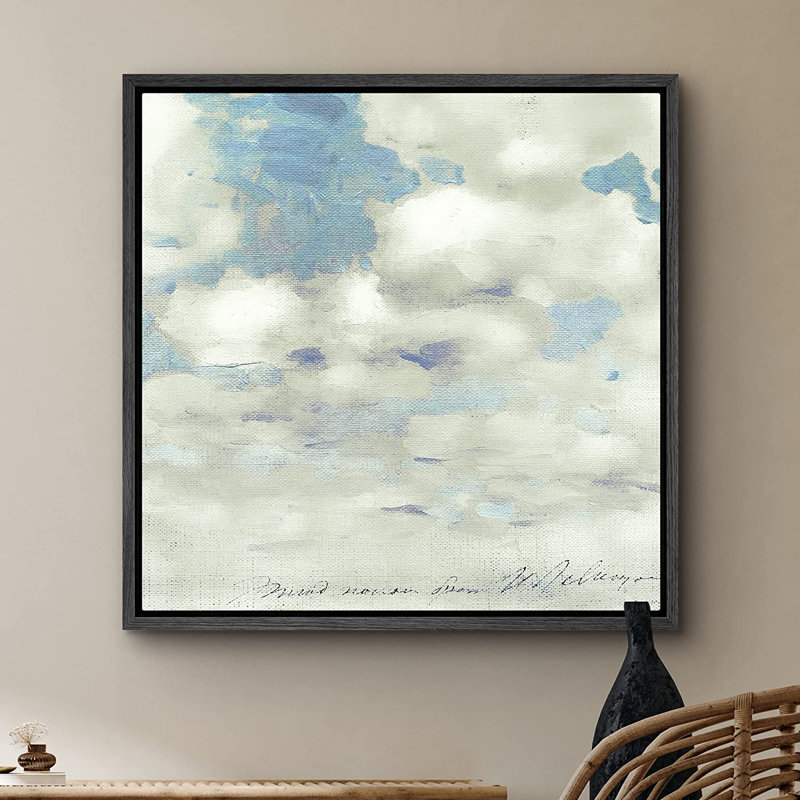 Peinture sur toile, cadre flottant, Noir, H 24 po x l 24 po x P 1,5 po