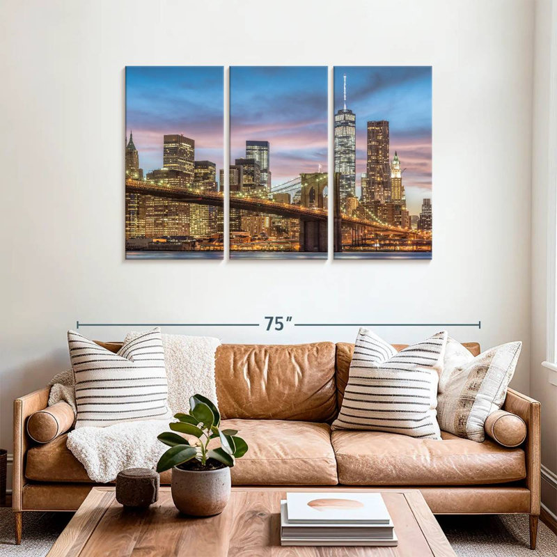 Lilie Brooklyn Bridge Skyline, 36" H x 57" W