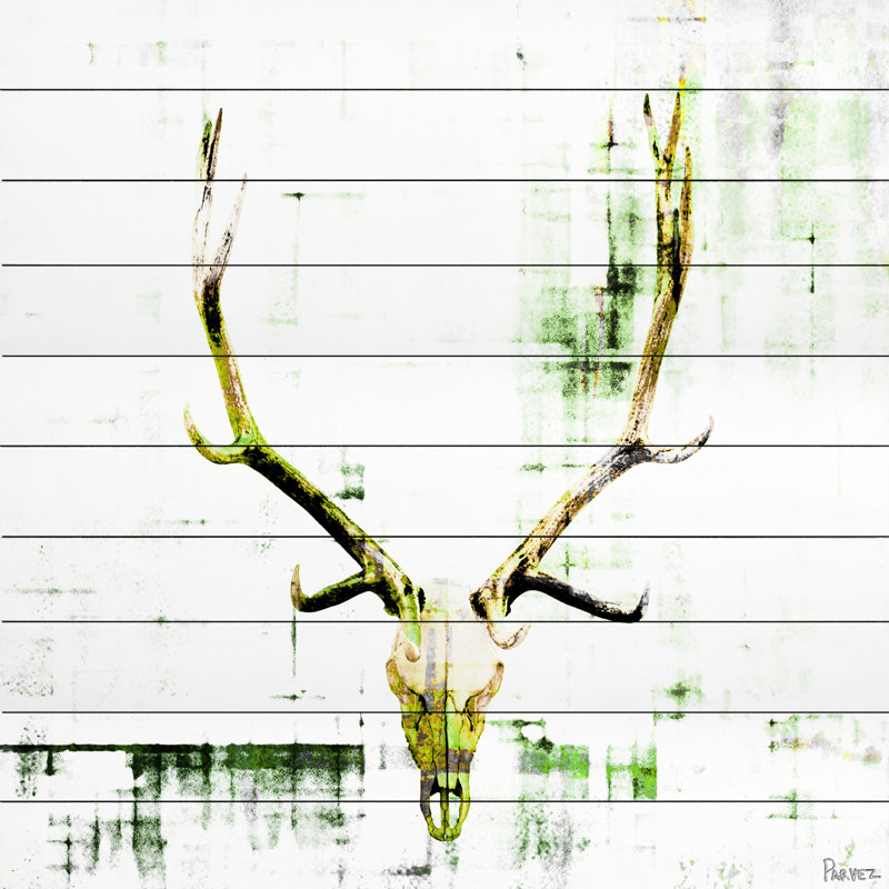 «Anund Antler», reproduction d'art sur bois blanc, H 32 po x l 32 po x P 1,5 po