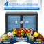 7.4 Cu.Ft 2 Doors Beverage Refrigerator, Commercial Display Refrigerator For Beer, Wine, Soft Drinks