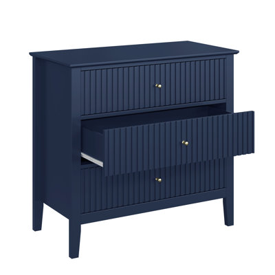 Ensemble de commode 3 tiroirs cannelés
