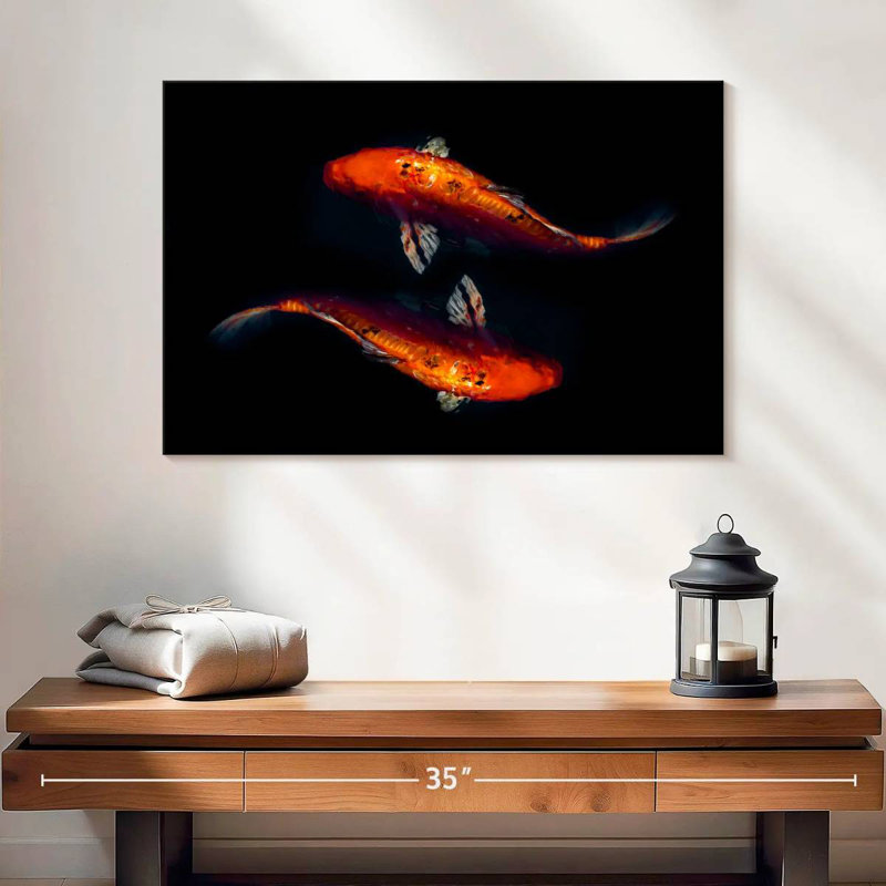 Brampt Mottled Orange Koi, 16" H x 24" W