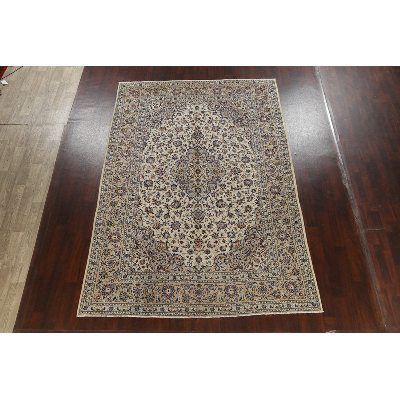 Jakorian One-of-a-Kind 7'11" X 11'7" 1970s Wool Area Rug in Ivory