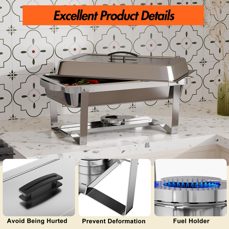 The Party Aisle Stainless Steel Divided Serving Dish