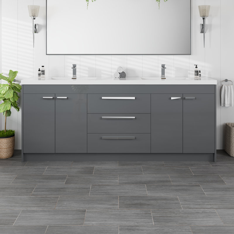 Wauconda 83" Double Bathroom Vanity Set