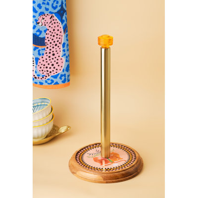 Majestic Leopards Enamel Paper Towel Holder