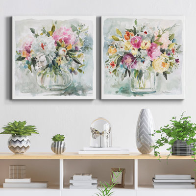 Casual Arrangement I - Ensemble de 2 reproductions d'art sur toile tendue