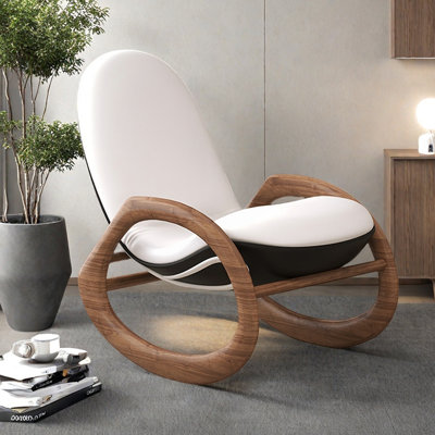 Chaise berçante en bois Modern Modern Casual