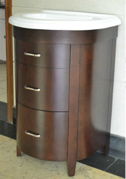 Base de meuble-lavabo simple 21,9 po seulement, Cerisier épice