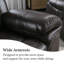 Fauteuil inclinable manuel standard en similicuir de 39,8 po Kodan