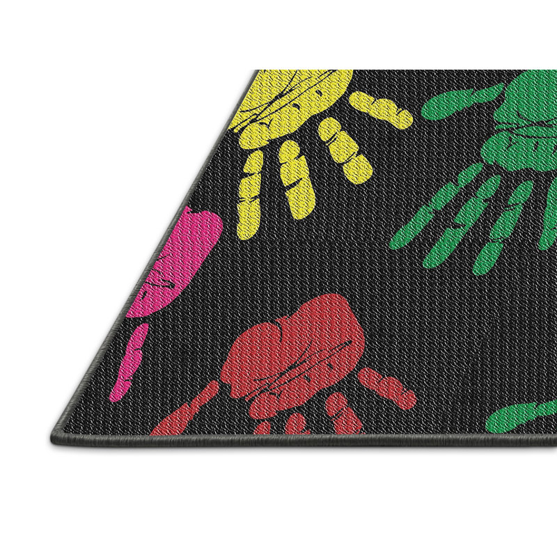 Noir/rouge/vert Tapis décoratif Dehner, Rectangle 2 pi x 3 pi