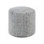 Pouf cylindrique avec fermeture à glissière et tissu 100% chenille 16 po x 17 po pour une maison polyvalente