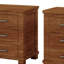Ensemble de table de chevet rustique en bois massif récupéré