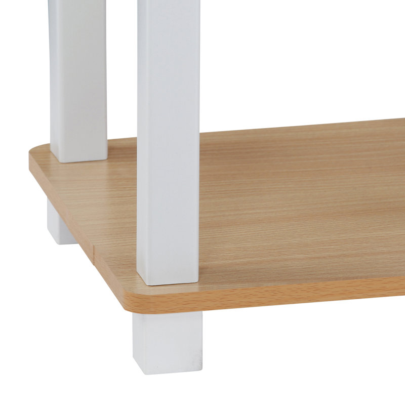 Mandrin 5 Tier Shelving Bookcase, Beech/White Square Tube