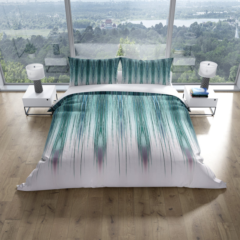 Polyester Abstract Duvet Cover, King Duvet Cover + 2 Shams