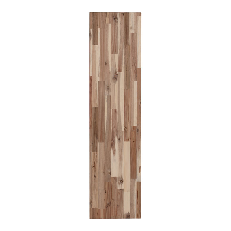 Tablette en bois massif Bromwyn Acacia, H 1,5 po x l 24 po x P 12 po