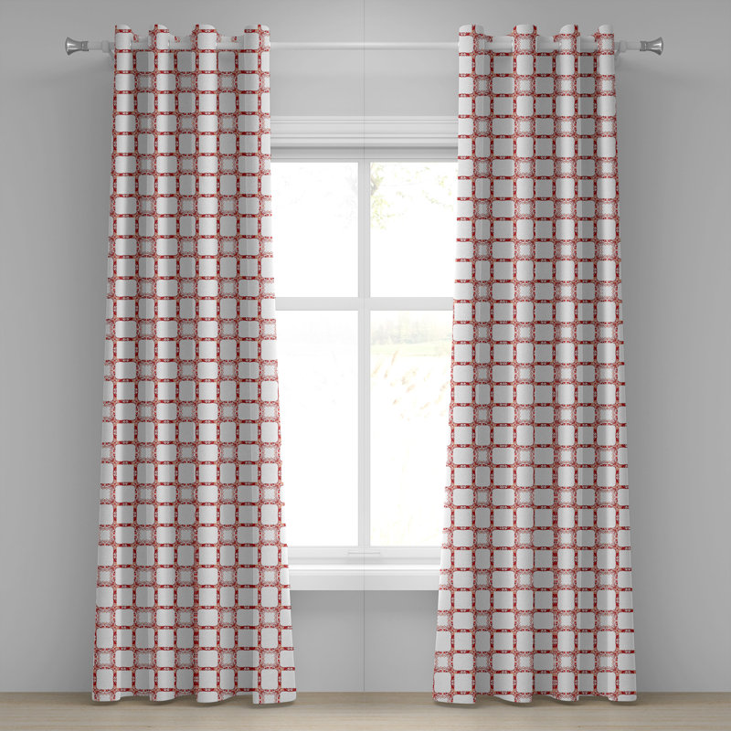Rideau décoratif à 2 panneaux avec œillets Astoria Grand Traditional, 50 po x 54 po, marron, L 50 po x L 108 po