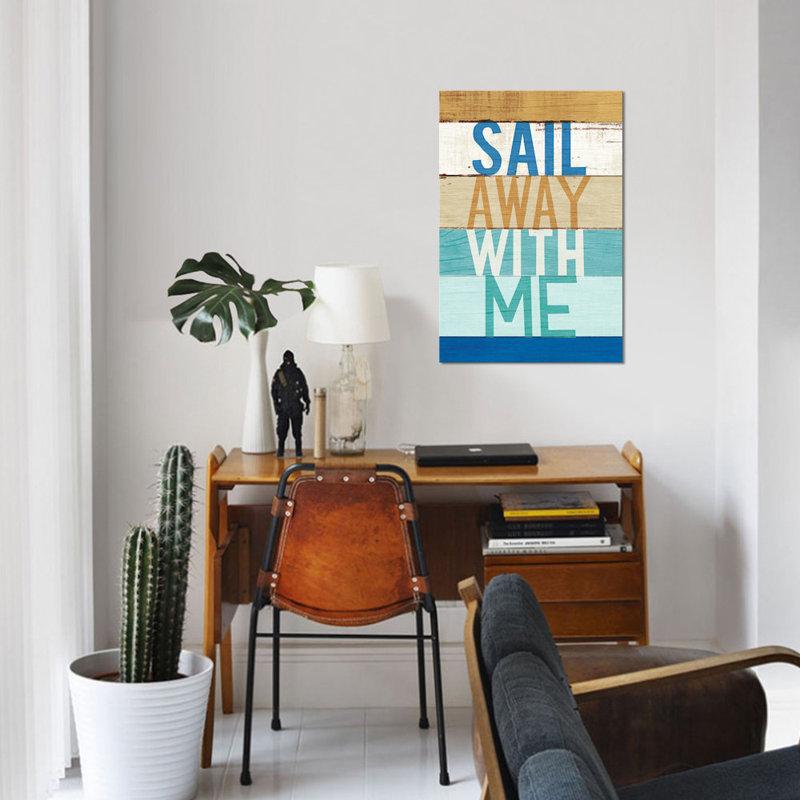 «Beachscape Inspiration VII», art textuel sur toile, H 40 po x l 26 po x P 1,5 po, Toile tendue, Pas de tapis
