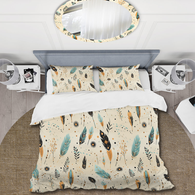 Ensemble de housse de couette Tribal Oasis Boho, Housse de couette pour très grand lit et 2 très