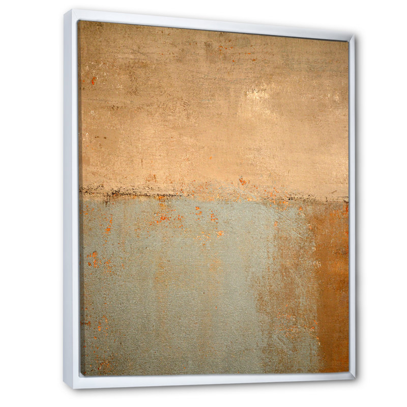 Art moderne gris et bleu II 2FDP47720, Cadre blanc, H 12 po x l 8 po x P 1 po