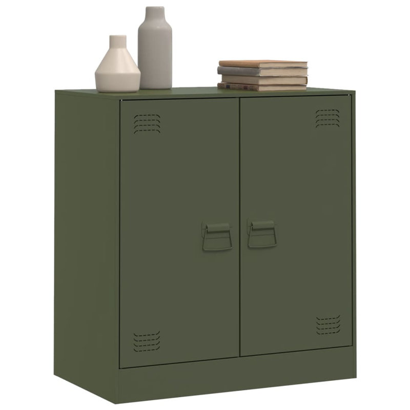 Shelman Steel Accent Cabinet, Olive Green