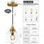 Luminaire suspendu simple en cristal à intensité variable-158081497